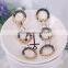 Circle Shape Long Earring Studs Metal Plated Fashion Gold Earring