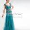 2014 new style elegant sexy beaded f short sleeve evening dress