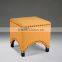 Modern Home Furniture Wood Legs Leather Foot Stool / Storage Ottoman