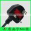 Factory price British ac power cord UK approval 3 pin electrical power plug with 13a fuse
