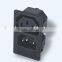 New products 2016 China  wholesales, 2 ways c13 c14 connector socket with fuse,male and female industrial plug and socket
