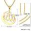 wholesale fashion jewelry allah gold plated pendant with crystal charm necklace for men