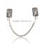 925 Sterling Silver Custom Design Safety Chains Antique Finshing European Bracelets Chains New Arrival Safety Chains