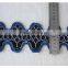9.5cm silver Metallic denim fabric trims with sequin Decorative Trim for apparels