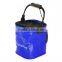 Foldable EVA Water Bucket with Rope Belt Outdoor Fishing Tackle Camping Blue