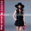2015 European Design Black Ladies Cloak Overcoat With Waistcoat Two Piece Suit