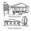 Huabo hot galvanized used grain poultry feed silo for farming euqipment