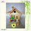 wholesale lifestyle courtyard weaving door wood bird nest house