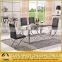 dining room furniture marble stainless steel dining table for 6 people