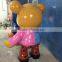 FRP bear cartoon figurine for shopping mall