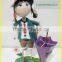 Indoor Outdoor Nice Girl With Umbrella Stand Holder Nice Boy With Umbrella Stand Holder