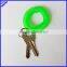 Cheap 5cm round plastic wrist coil key ring