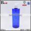 wholesale cosmetic 500ml flat shoulder pet blue detergent plastic shampoo bottle packaging with pump