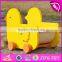 New design lovely duck shape wooden pull car toy for toddlers W05B158