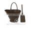 fireplace accessory metal black coal bucket