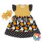 Newborn Baby Girls Cotton Frock Designs Puffy Shoulder Cotton Dress Fancy Baby Patchwork Pattern Frock On Sale
