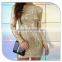 Long sleeve one-piece with full sequin tight dress bodycon midi pron dress 2016