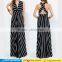 Plus size printed stripe floor length convertible infinity multi way maxi casual evening long dress for 2017 cocktail party