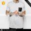 Blank Bamboo Leather Pocket Men Longline T Shirt