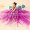One Shoulder Cheap Flower Girl Colorful Ankle Length Tutu Dress Toddler Kids Birthday Party Dresses For Photo Props