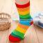 Hot sales baby socks cute children's striped tube socks thick kintted kids socks