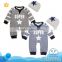 Custom design baby clothes soft cotton jeans style kids star winter suit set baby romper of 2-7 years old with cute hat