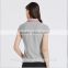 slim stand collar t-shirt women t-shirt made from Judi fabric