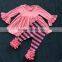 QL-370 light pink ruffle tunic and stripe icing pants persnickety baby clothes 2016
