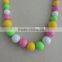 baby girl necklaces round pearl jewelry colorful kids clothing decor