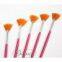 Professional Peach Fan Nail Art Brush Wooden Handle Fan Brush