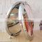 7cm Round Cosmetic Purse Compact Makeup Handbag Mirror with Butterfly