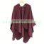 Plaid patterns scarf shawl lady fashion acrylic poncho shawl