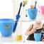 lovely plastic kids teeth cup with toothbrush holder