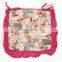 Flower Design Decorative Linen Cotten Sponge Seat Pad