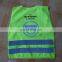 Green Colour with customer logo protect kids children safety vest