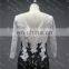 LN137 New Sexy See Through 3/4 Sleeves Real Samples Of Lace Evening Dress