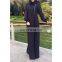 long sleeve modern turkish abaya,high quality Crepe dubai abaya fabric