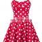 Ladies Polka Dot Dresses Retro Polka Dot Party Dress For Girls