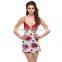 Lacy Floral Night Slip In Maroon