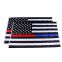 Wholesale 3x5 Ft Stock Polyester Red Blue Line Strip USA Law Enforcement Flag