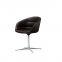 Dining room furniture leather cushion aluminium base fiberglass dining chair