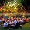 24ft 32ft 48 ft 100ft Custom Waterproof LED String Lights for Outdoor Use with Hanging Sockets String Lights Outdoor