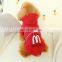 Pet dog cat hoodie Monday Tuxedo warm coat Clothes Teddy Woolen coat