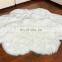pink color shaped living room faux fur rug