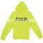 Spring women fashion reflective lime color long sleeve with words print female casual sweatshirt hoodies
