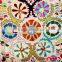 Beautiful Uzbek Embroidery Suzani Tapestry Handmade Suzani Flower Blanket Twin Size Suzani Bed-Cover