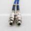 R Male to 2R Female RCA Cable OD3.8mm Blue Wires with Spring Protect