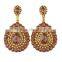 Water drop 2 gram gold beautiful designed earrings with cross cz stone bridal korea Arete dije colgado colgante para dama