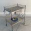High quality stainless steel operating trolley medical instrument with 2 drawers for hospital or clinic