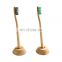 Dental Clinic adult 19cm Wavy Bamboo crank Handle Toothbrush  PBT Bristles with 40 Holes with Correct teeth